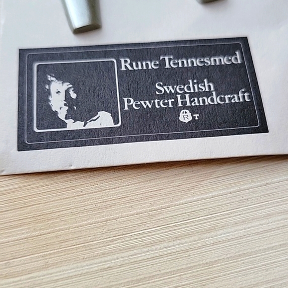 Rune Tennesmed Swedish Pewter Dala Horse Ornament Pendant - Picture 2 of 5